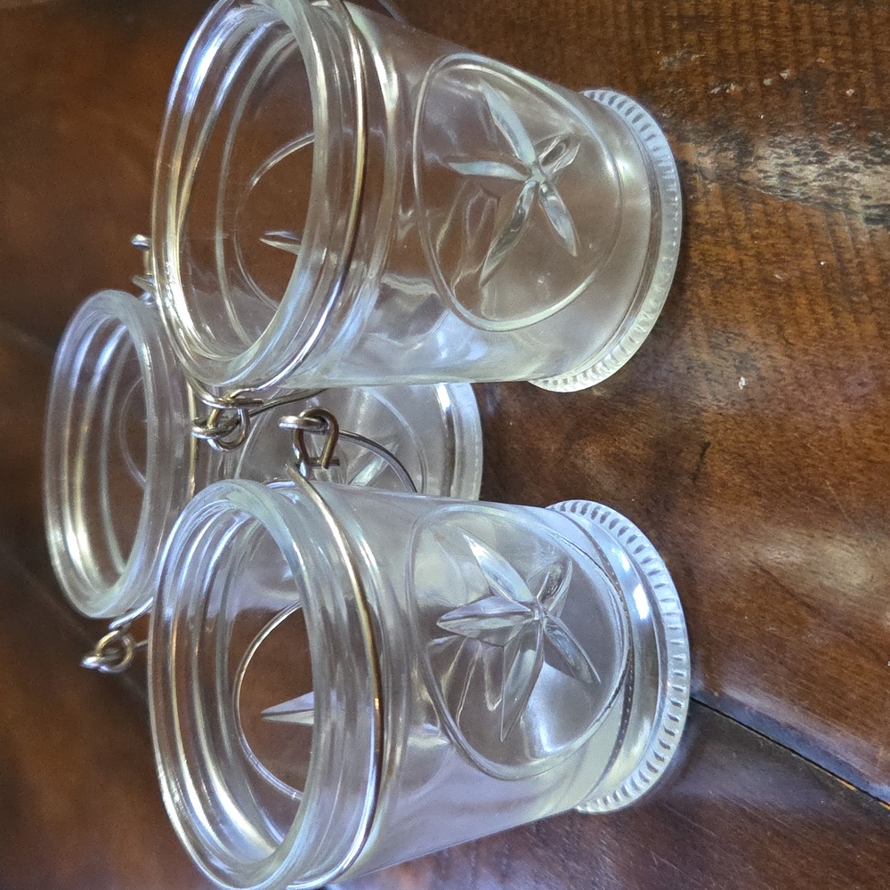 Trio of Glass Votive Candle Holders